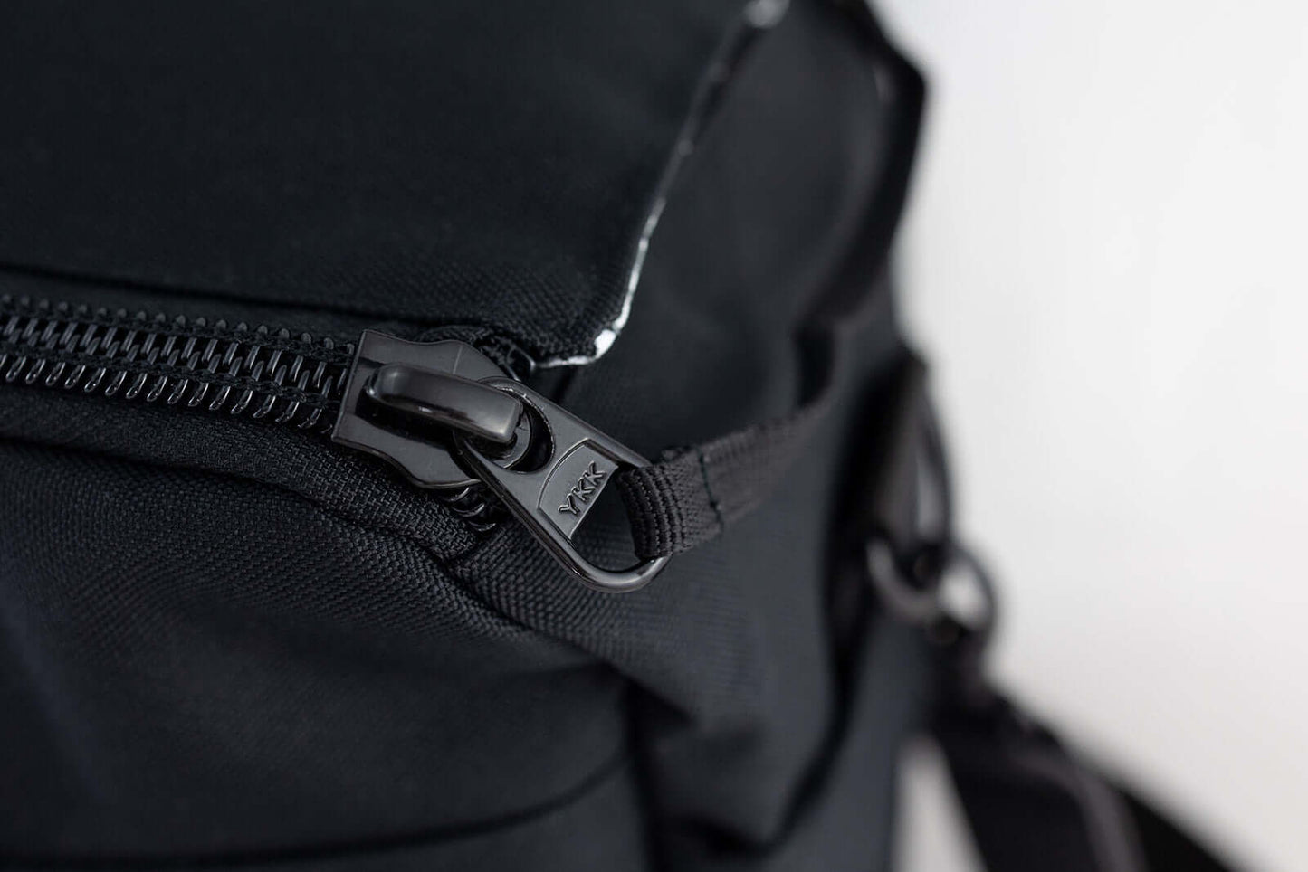 Nav & Co Flight Bag - Nav & Co Zoomed in view on YKK zip