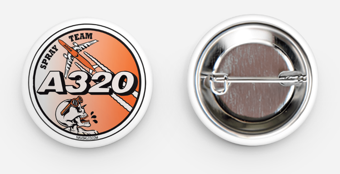 A320 Button Badge L'Orange - Nav & Co