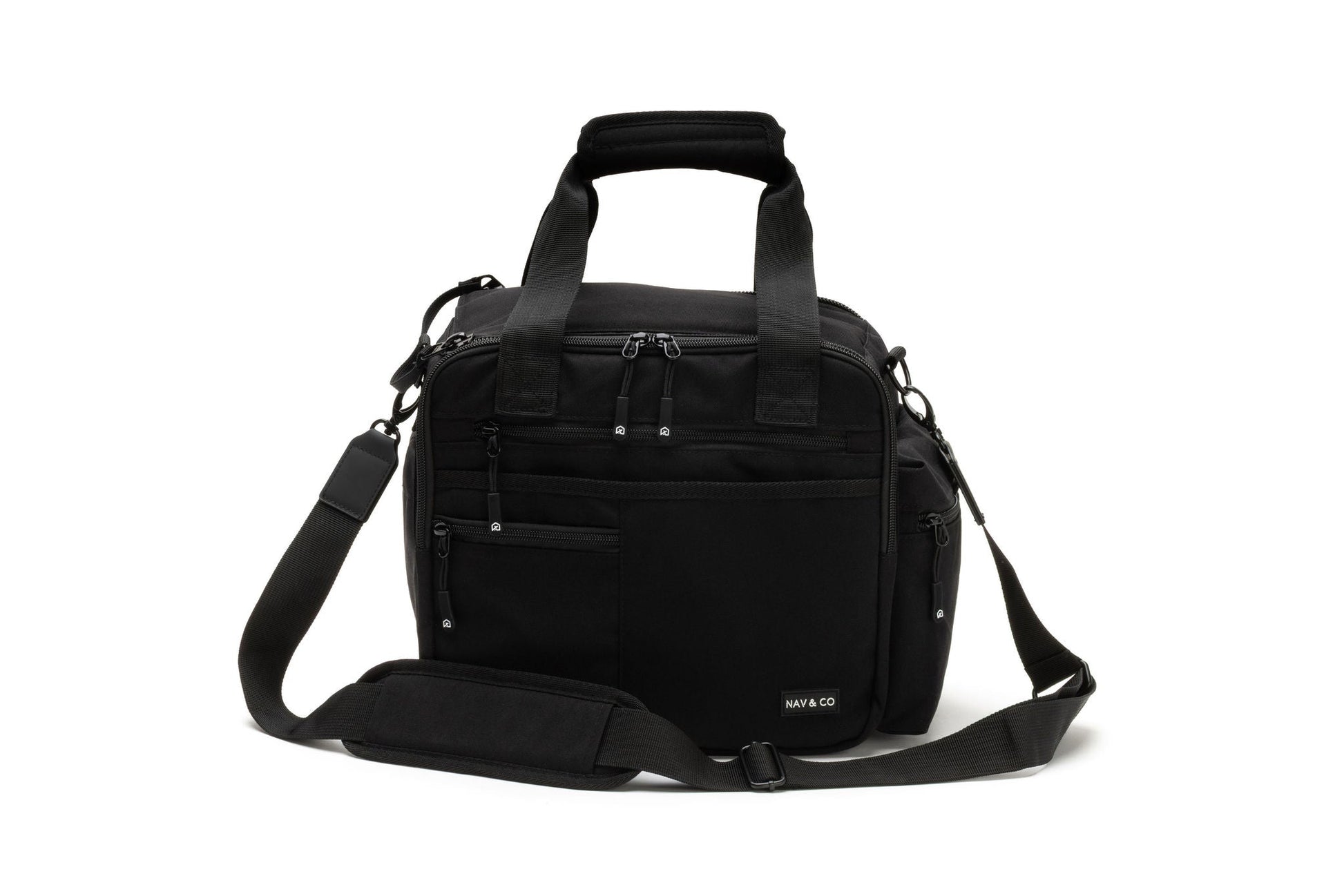 Flight Bag LITE side view showing dimensions and carrying handle