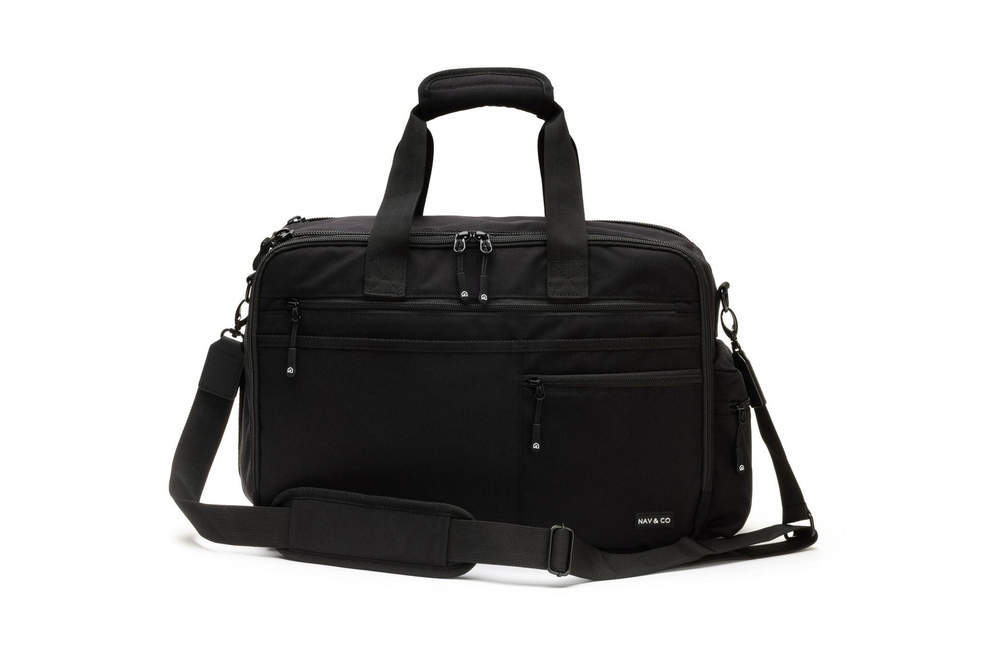 Pilot bag with laptop sleeve and document pockets