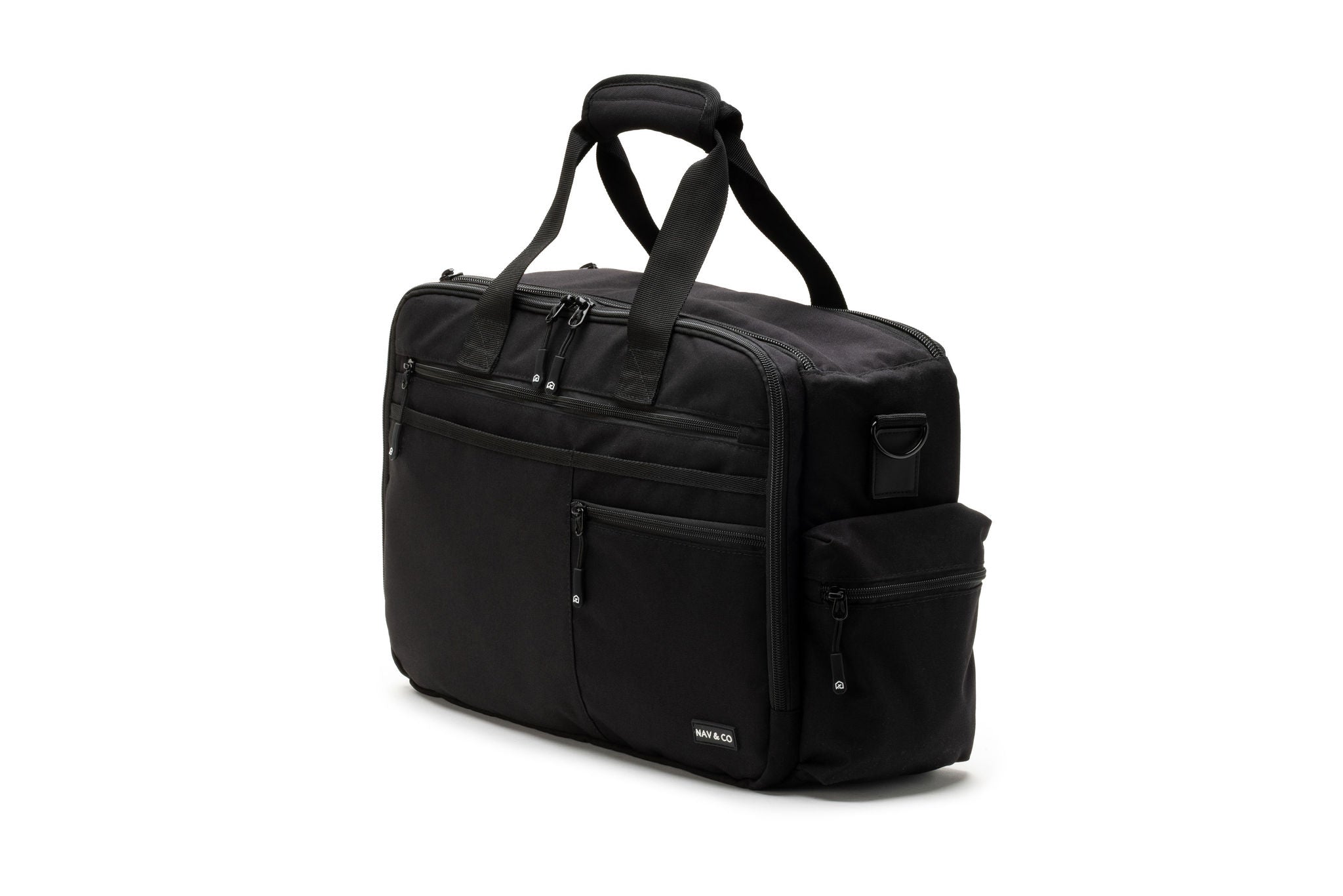 Flight bag pen holders and torch storage areas