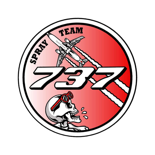 Qantas A737 Spray Team Sticker - Nav & Co