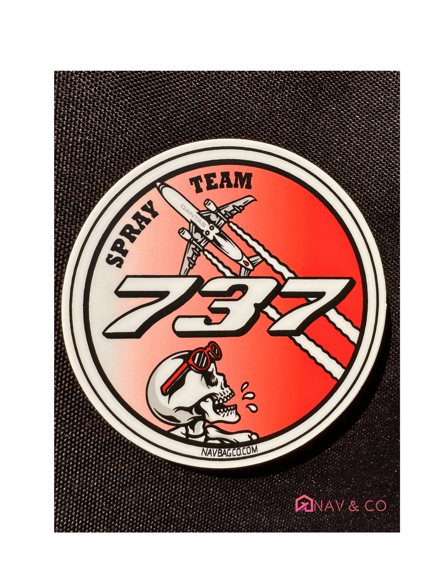 Qantas A737 Spray Team Sticker - Nav & Co