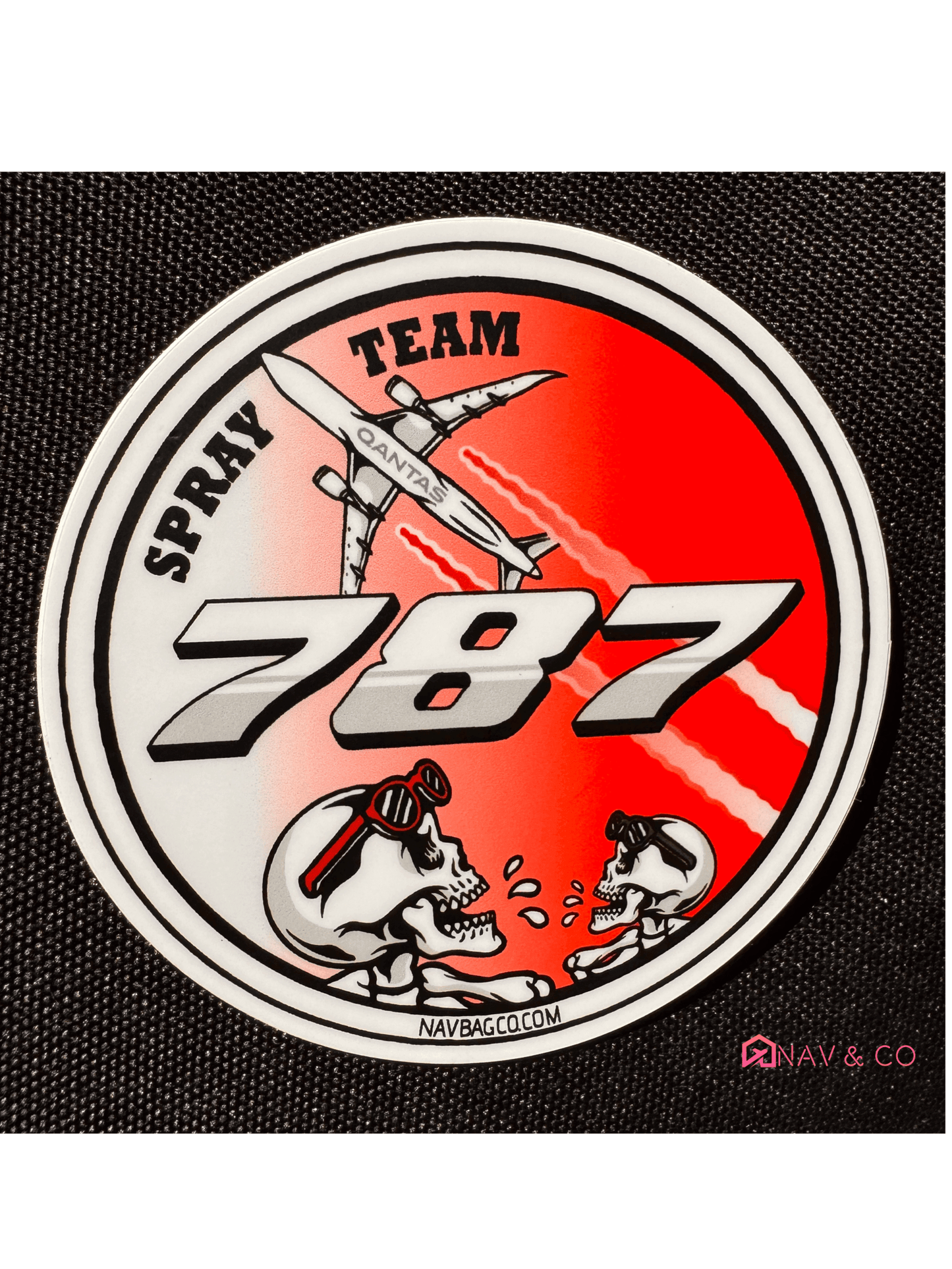 Qantas B787 Spray Team Sticker - Nav & Co