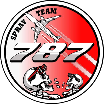 Qantas B787 Spray Team Sticker - Nav & Co