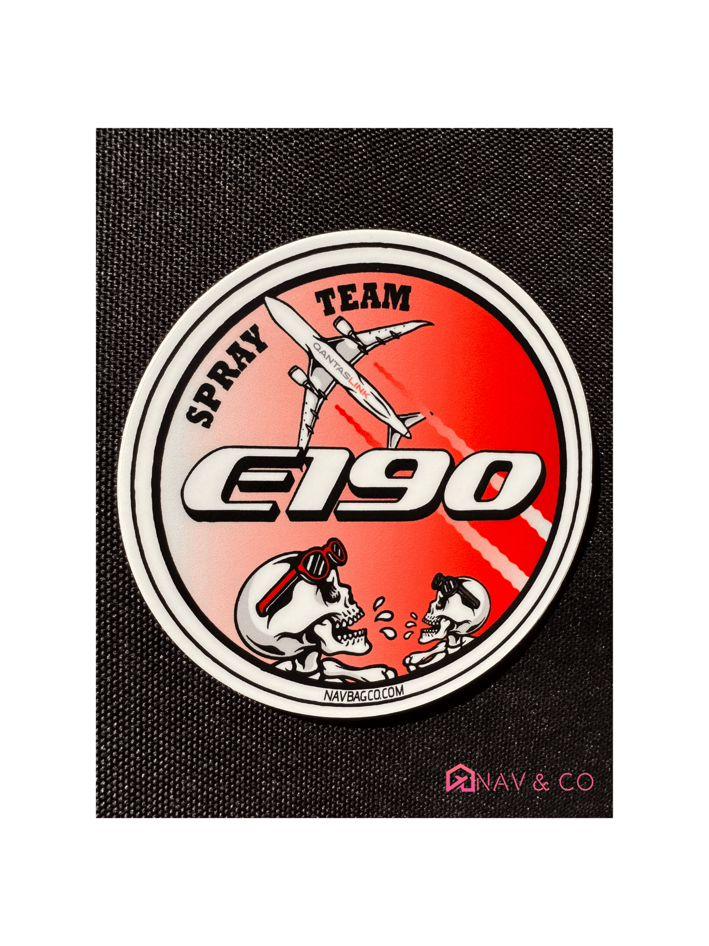 QantasLink E190 Spray Team Sticker - Nav & Co